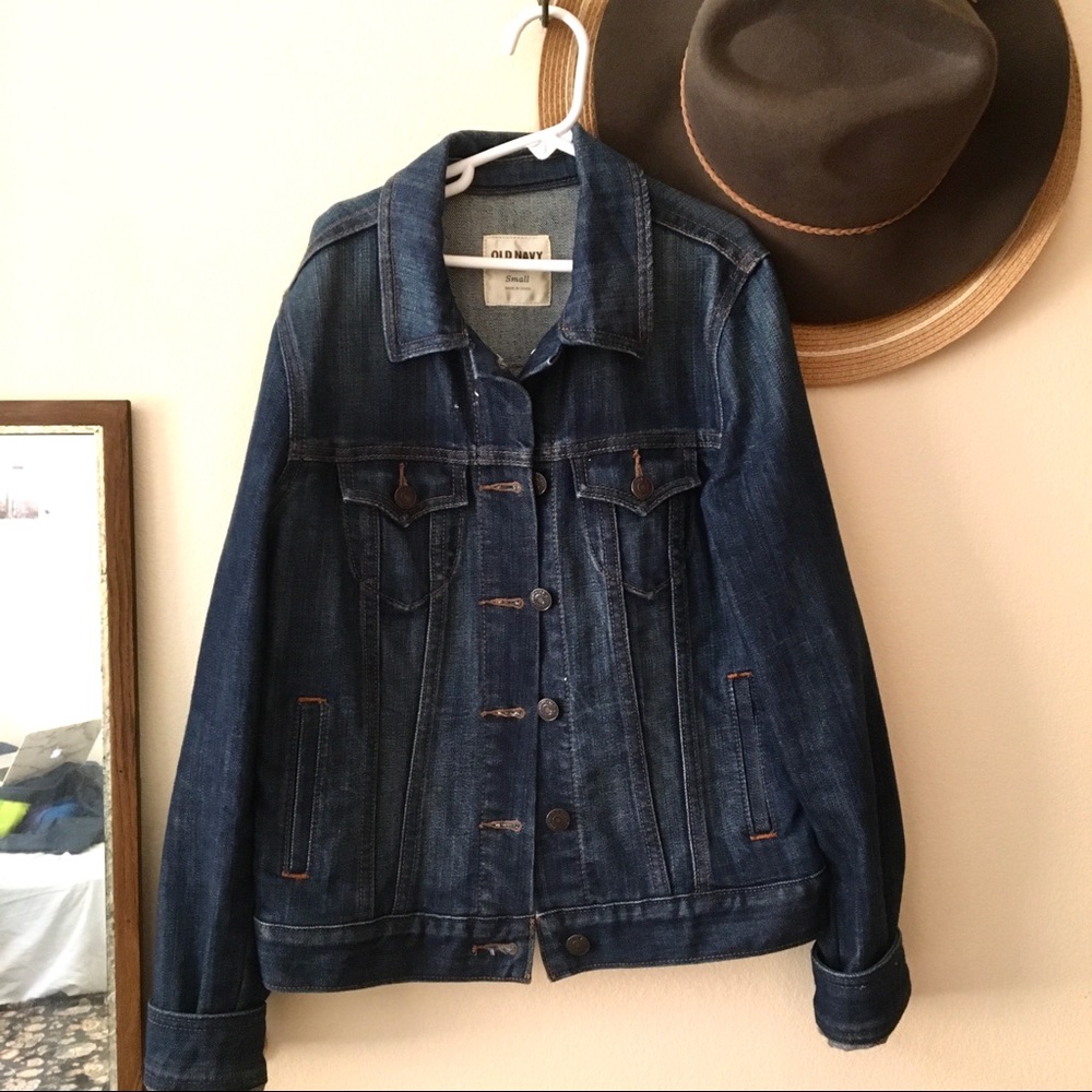 Dark blue jean jacket